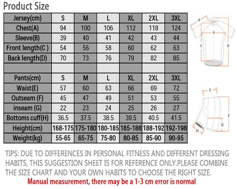 Cycling Jersey Set Pro Team Cycling Clothing MTB Cycling Bib Shorts Quick Drying Men Bike Jersey Set Ropa Ciclismo