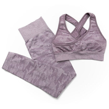 3Pcs Yoga Set Sport Suits Gym Wear Seamless Sportswear Workout Leggings Sports Bra Long Sleeves Crop Tops Fitness Clothing